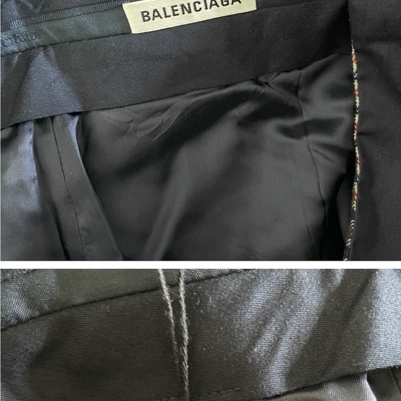BALENCIAGA Brown Check Carrot Trousers - Picture 6 of 8